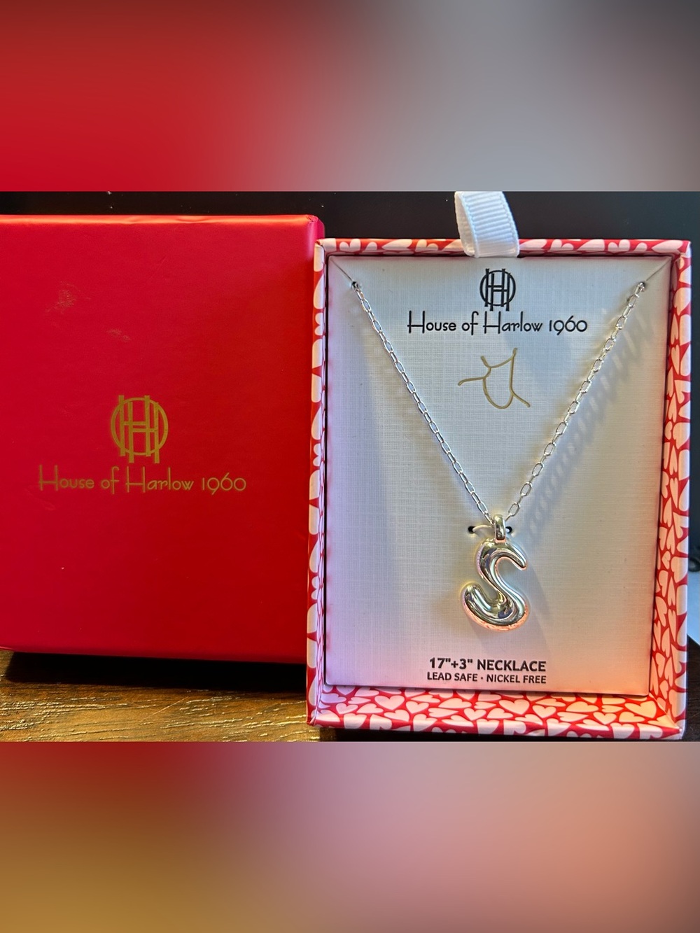 House of Harlow 1960 Silver 'S' Pendant Necklace